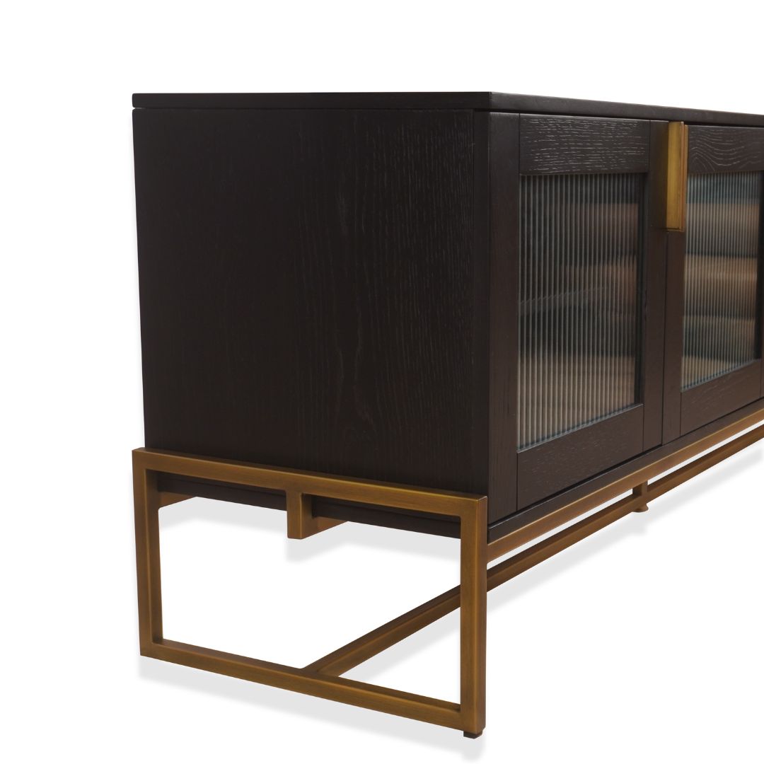 Article Oscuro Media Cabinet Black and Bronze