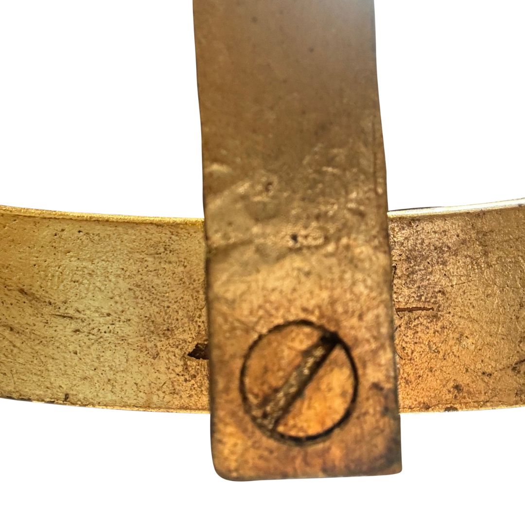 Gilt Round Iron Table By Roger Thibler