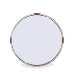 CB2 Demi Round Acrylic Brass Accents Mirror