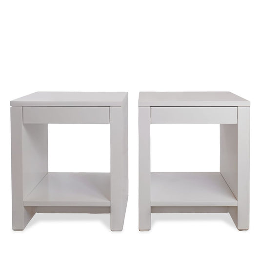 Villa & House Morgan 1 Drawer Side Tables, Pair of