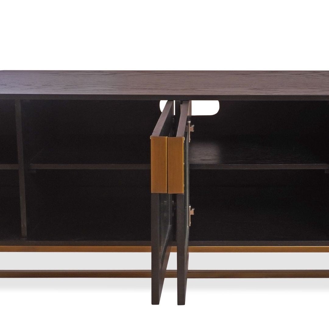 Article Oscuro Media Cabinet Black and Bronze