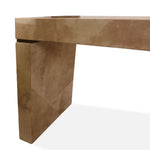 Sally Sirkin Lewis Faux Goatskin Parchment Lacquered Console for J. Robert Scott