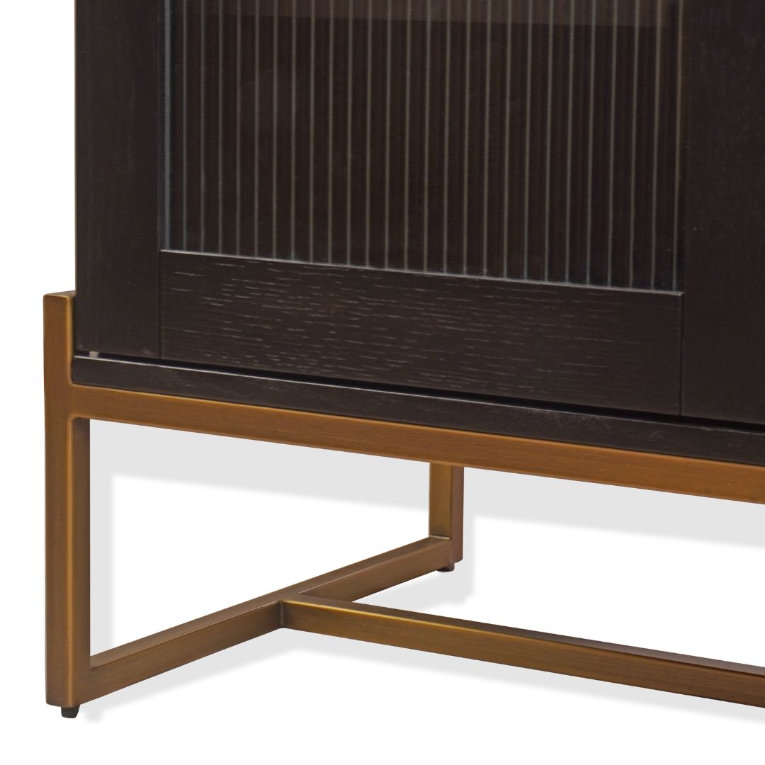 Article Oscuro Media Cabinet Black and Bronze