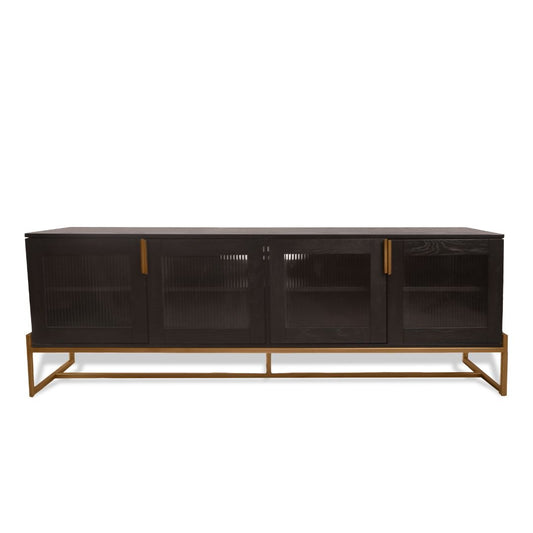 Article Oscuro Media Cabinet Black and Bronze