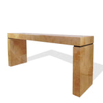 Sally Sirkin Lewis Faux Goatskin Parchment Lacquered Console for J. Robert Scott