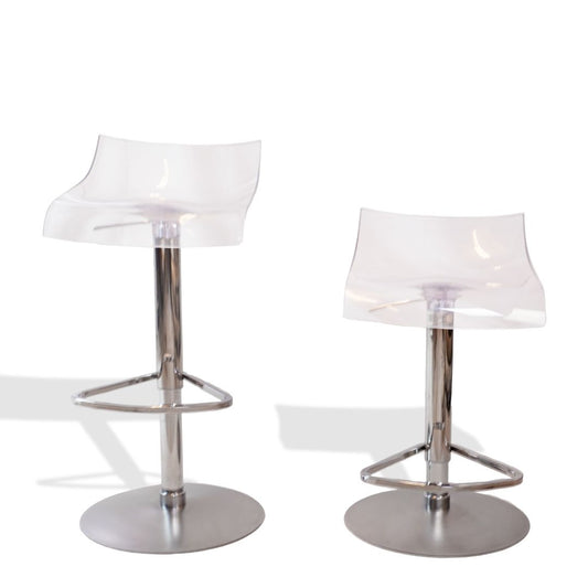 Ligne Roset PAM Crystal Adjustable Stools by Studio Archirivolto, Pair of