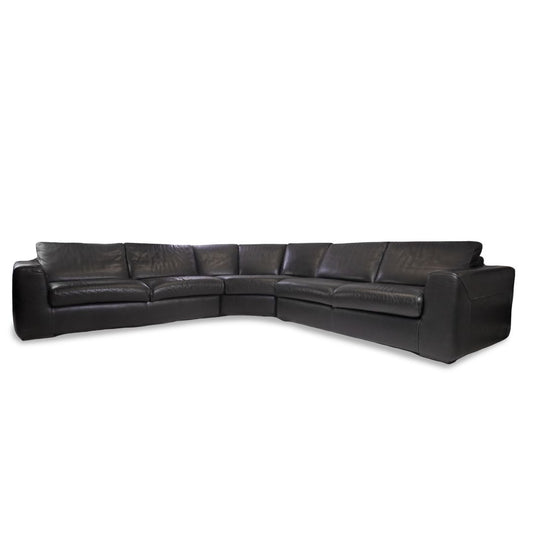Maurice Villency Modern Leather Sectional Sofa
