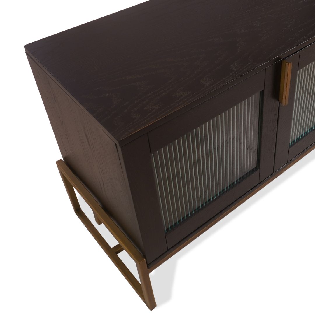 Article Oscuro Media Cabinet Black and Bronze