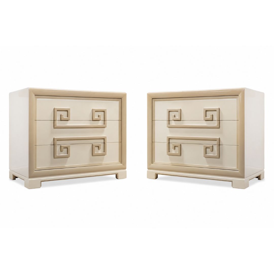 Vintage Kittinger Greek Key Mandarin Chests, C1940's, Pair of