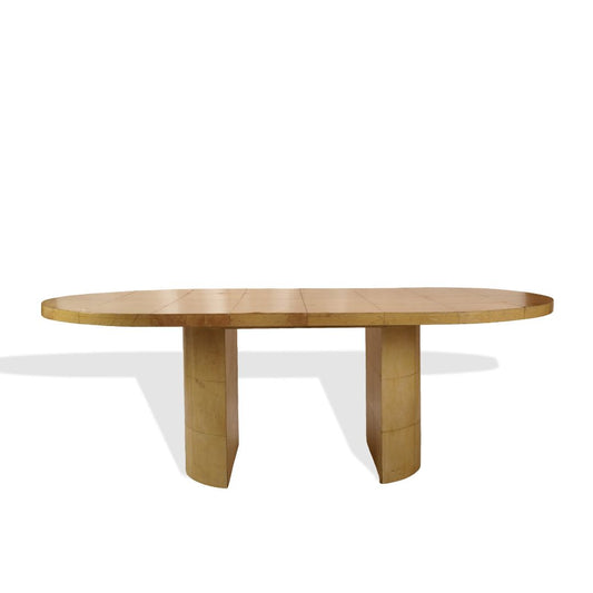 Karl Spring MCM Lacquered Goatskin Dining, Conference Table  C1970s