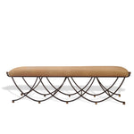 Arteriors Felice Iron Brass Alpaca Bench