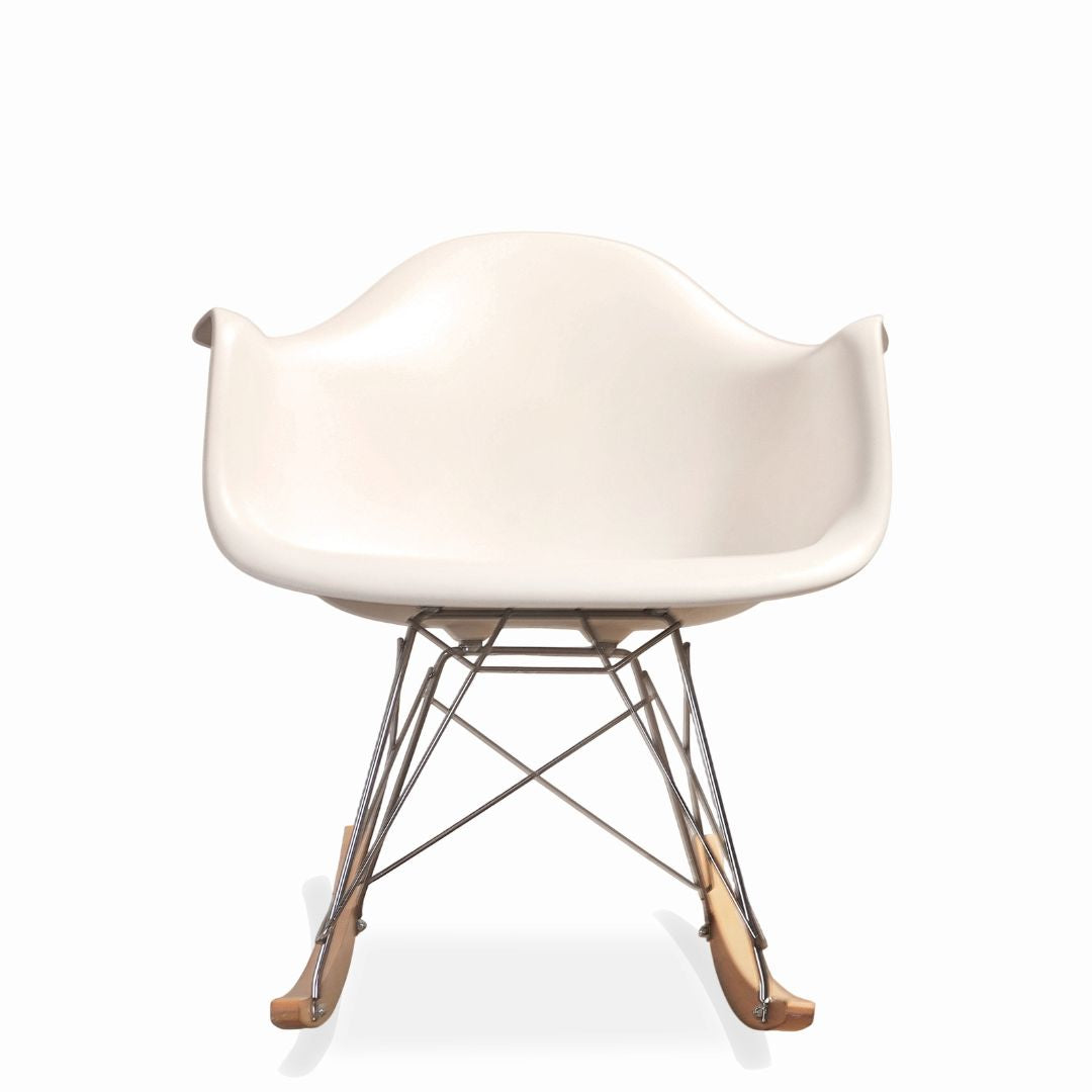 Eames Molded Plastic Armchair, Rocker Base from Herman Miller