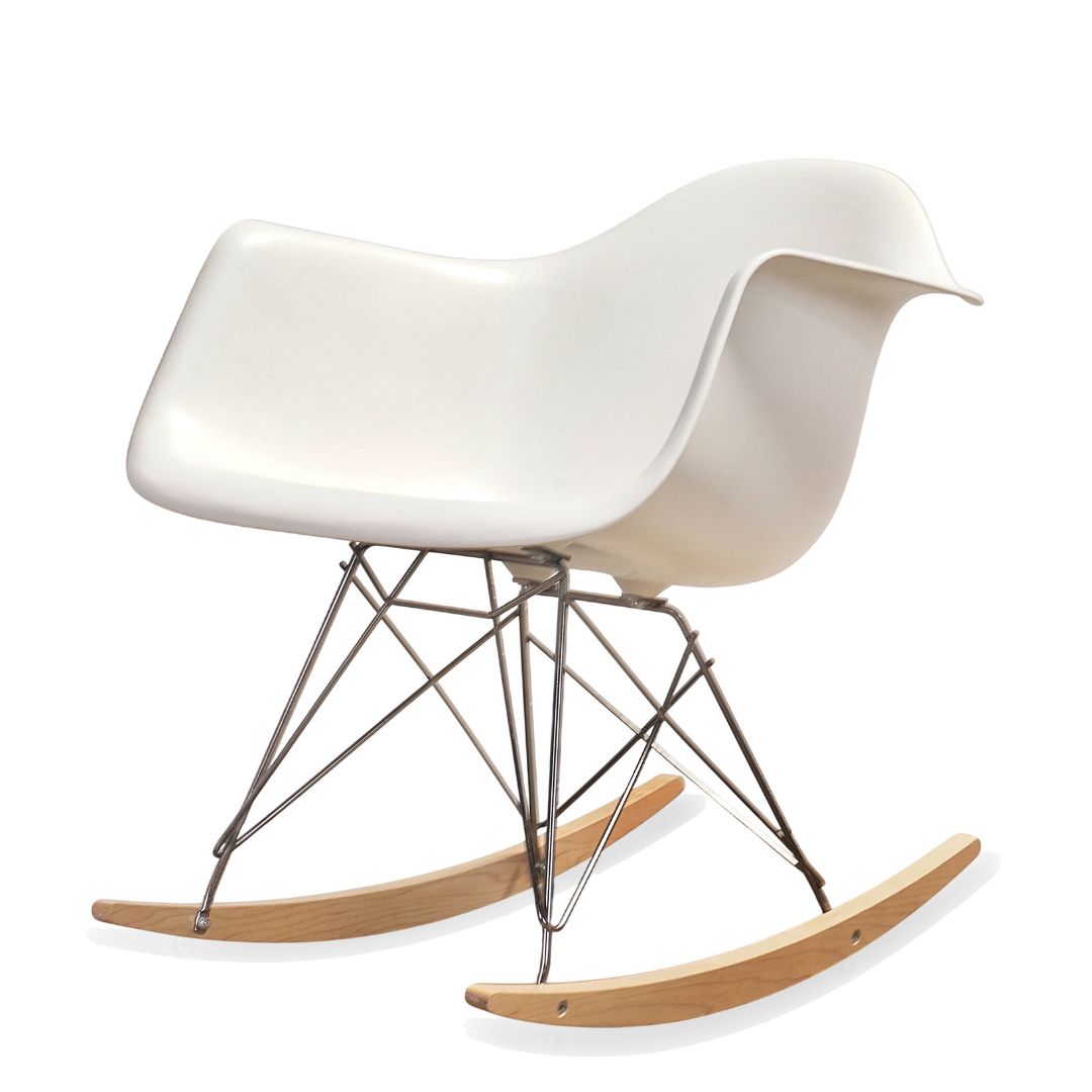 Eames Molded Plastic Armchair, Rocker Base from Herman Miller