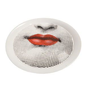 Fornasetti Bocca Large Metal Tray