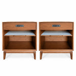 Vintage Red Lion Mid Century Modern End Tables or Nightstands, Pair of
