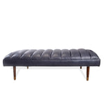 Arteriors Christophe Indigo Leather Refinery Bench