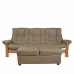 Stressless Buckingham 3 Seat Sofa and Ottoman