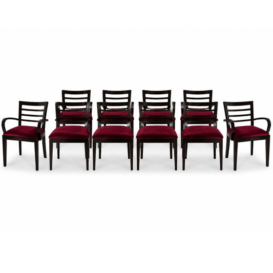 HOLLY HUNT Studio Luna Mohair Dining Side Chairs, Set of 10