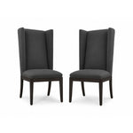 Vintage High Back Chairs in Elitis Flanelle Upholstery, Pair of