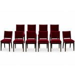 HOLLY HUNT Studio Luna Mohair Dining Side Chairs, Set of 10