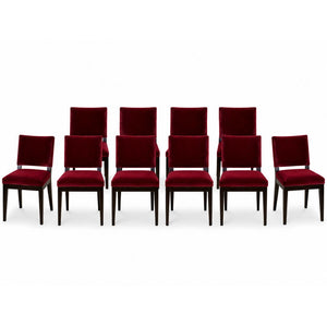 HOLLY HUNT Studio Luna Mohair Dining Side Chairs, Set of 10