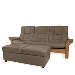 Stressless Buckingham 3 Seat Sofa and Ottoman