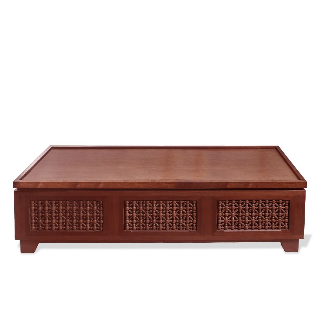 Moursharaby Syrian Style Hand Carved Custom Bench from Morocco