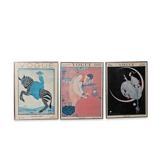 Set of 3 Vintage Vogue Magazine Posters