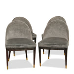 Set of 4 Suzanne Kasler Collection Hickory "Laurent" Dining Chairs with Holly Hunt Upholstery