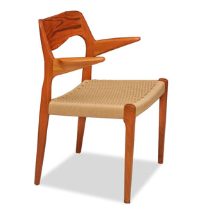 Møller Model 55 Teak and Papercord Armchair