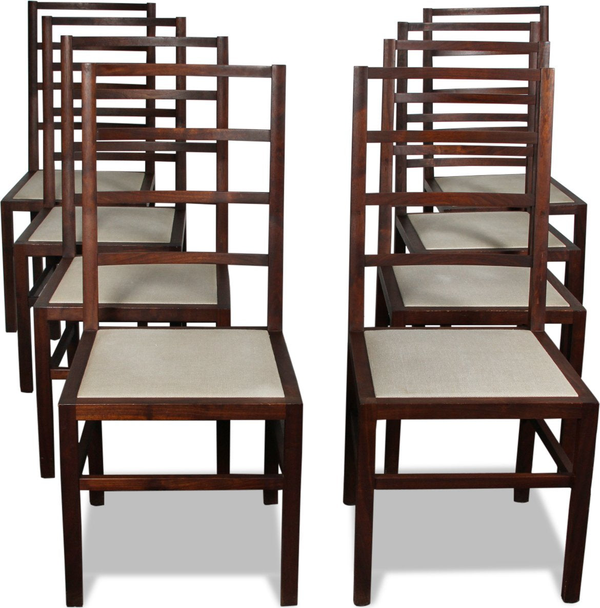 Set of 8 BDDW Ladder Dining Chairs