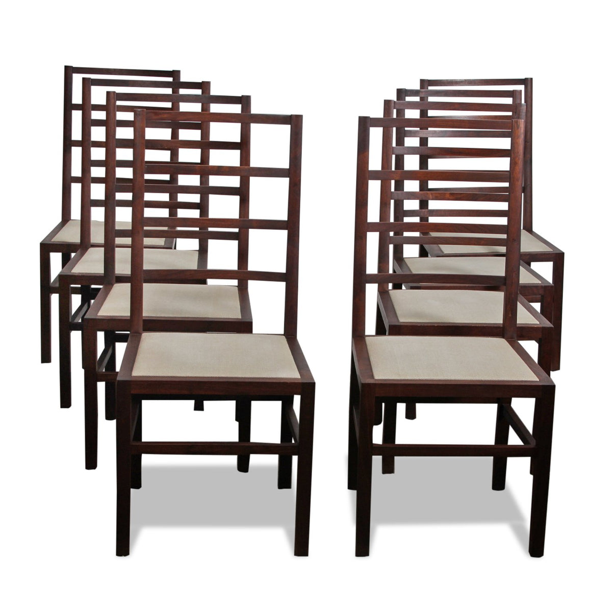 Set of 8 BDDW Ladder Dining Chairs