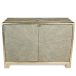 Pearson Starburst Design Shagreen & Silver Leaf Cabinet