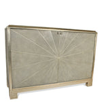 Pearson Starburst Design Shagreen & Silver Leaf Cabinet