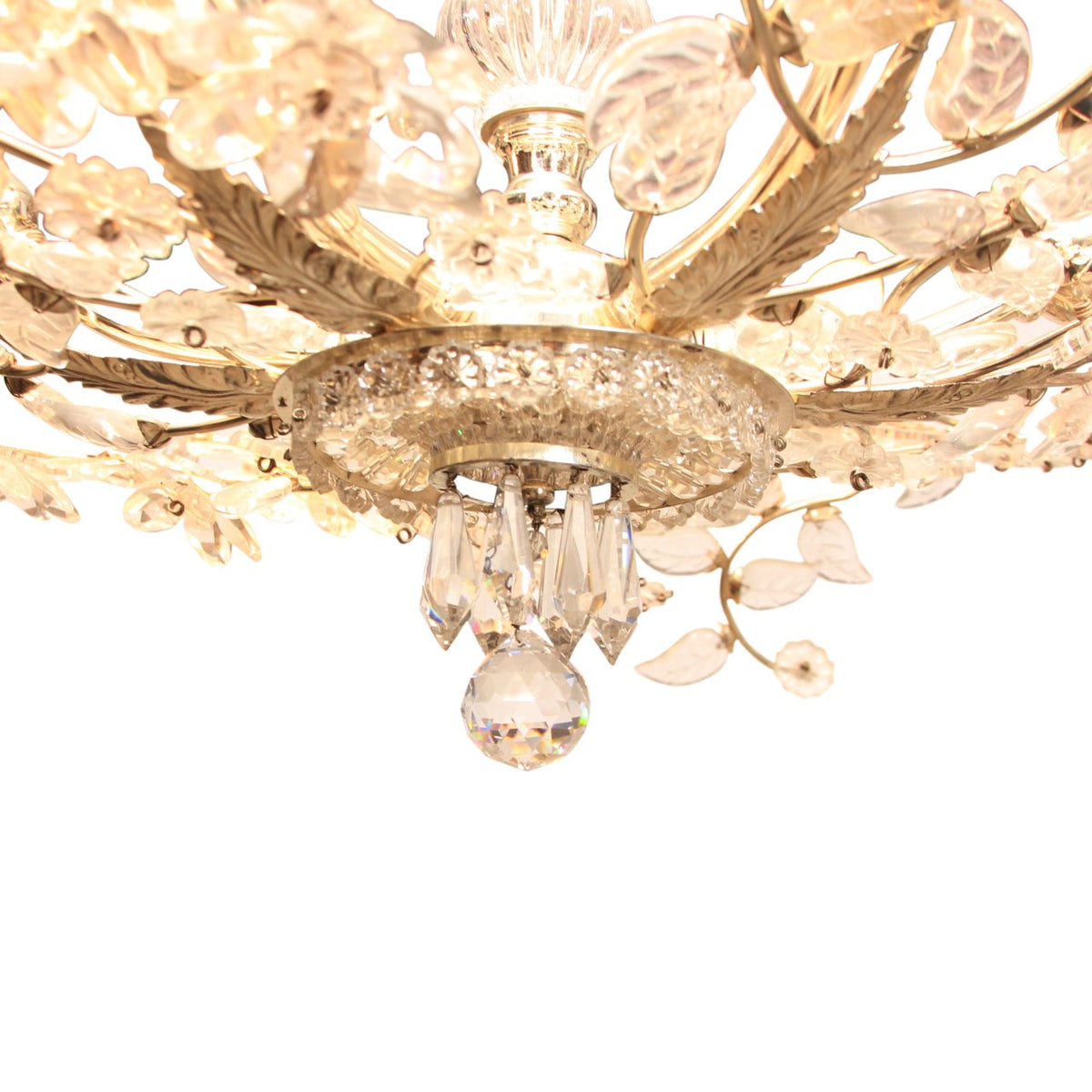 Silver Gilt Venetian Crystal Chandelier