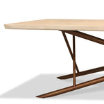 Taracea Maya Live Edge Dining Table with Sunbleached Finish Top