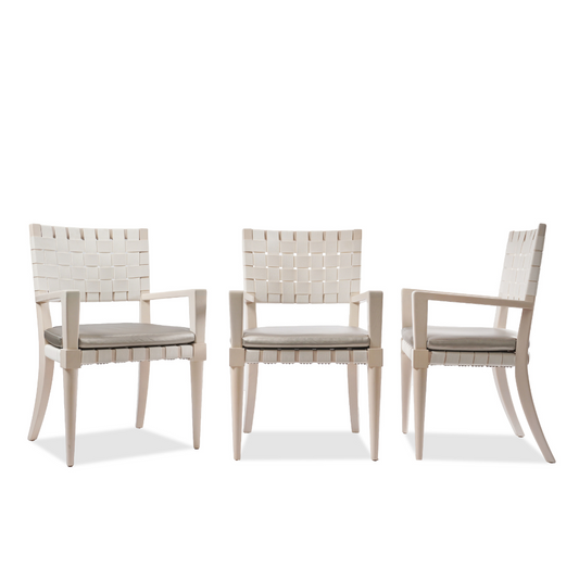 Vicente Wolf The Webbed Dining Armchairs, Set of 3