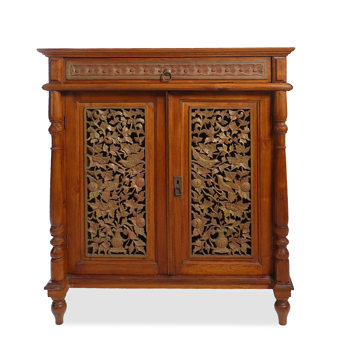 Vintage Asian Hand Carved Cabinet