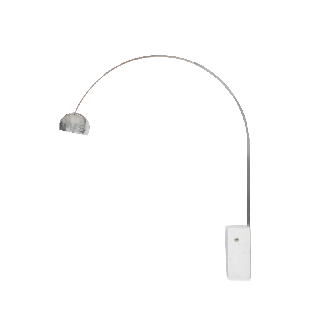 Flos Arco Achille & Pier Giacomo Castiglioni Floor Lamp with Carrara Marble Base, Italy