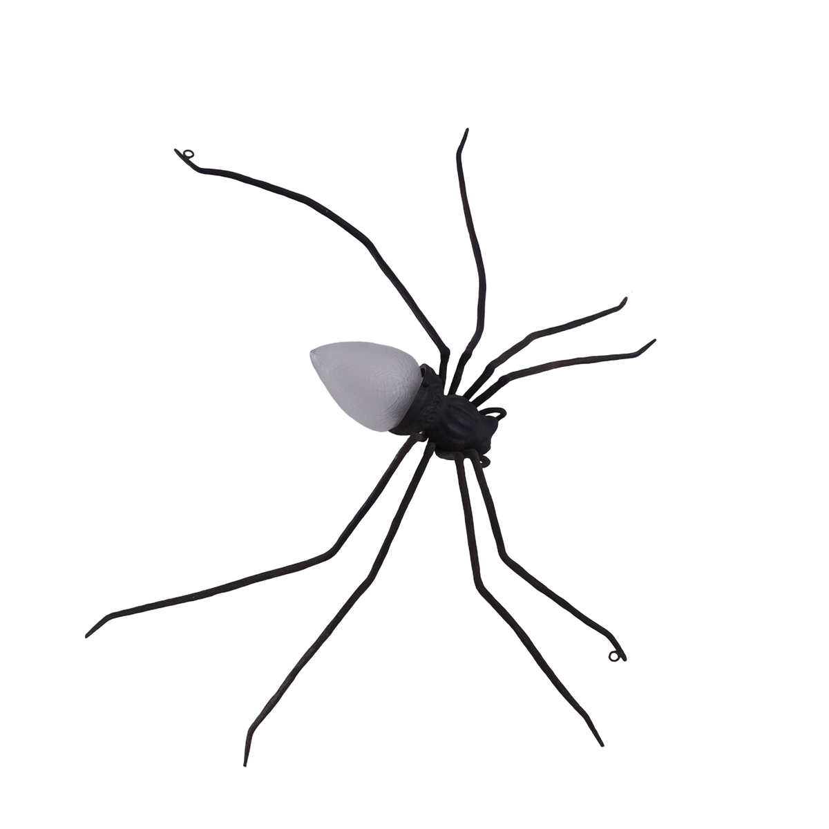 Vintage Italian Handmade Iron & Copper Spider Sconce with Murano Glass