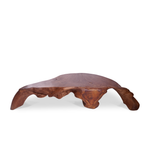 Vintage Large Solid Teak Live Edge Coffee Table