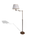 Vintage Maison Jansen Style Swing-Arm Brass Adjustable Reading Floor Lamp