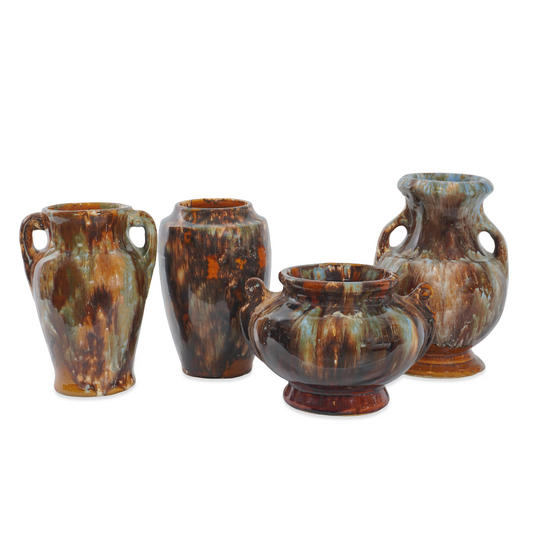 Vintage McCoy American Onyx Art Pottery Collection (Large), C1930s, Set of 4