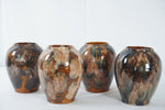 Vintage Pinsel McCoy Kunstkeramik Braun Onyx Art Pottery Vase Collection (Medium), Set of 4