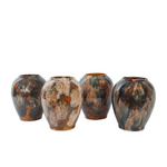 Vintage Pinsel McCoy Kunstkeramik Braun Onyx Art Pottery Vase Collection (Medium), Set of 4