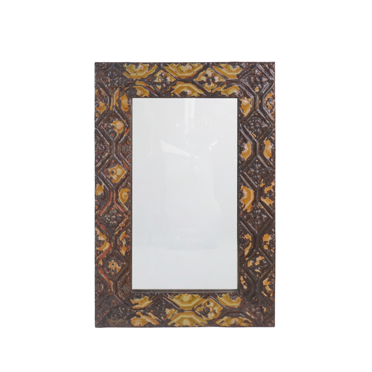 Vintage Tin Frame Mirror