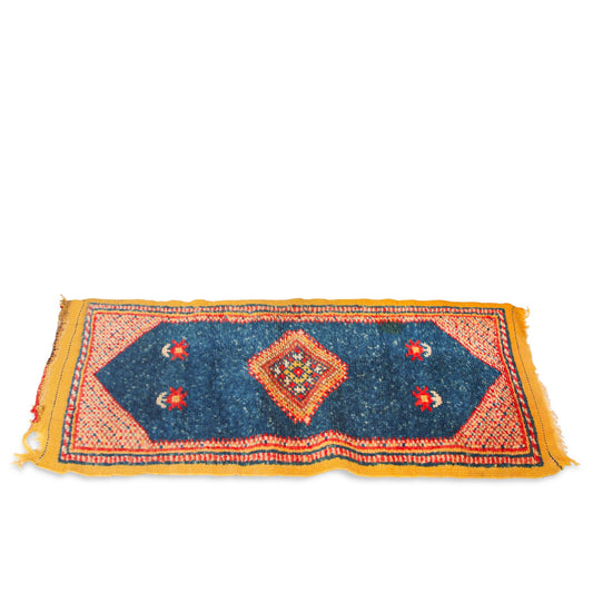 Vintage Ait Ouaouzguite Moroccan Carpet (1 ft 9 in x 3 ft 5 in)