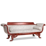 Vintage American Empire Style Mahogany Sofa