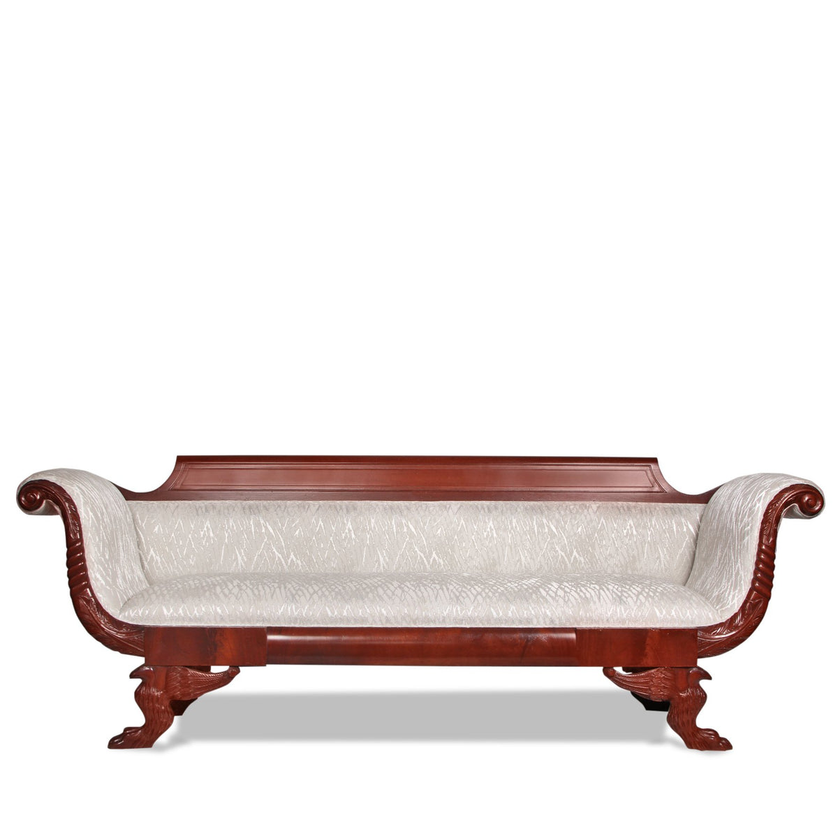 Vintage American Empire Style Mahogany Sofa