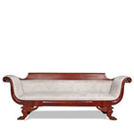 Vintage American Empire Style Mahogany Sofa